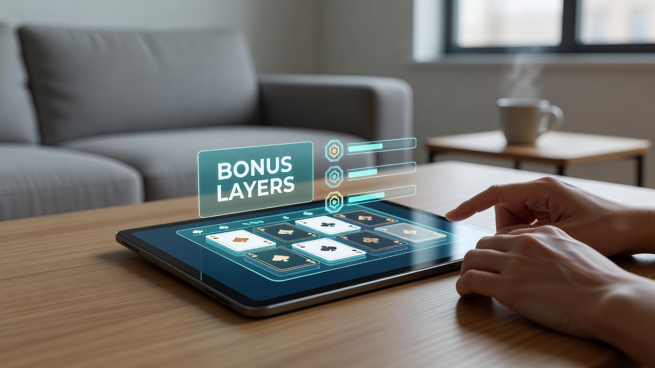 Darstellung einer mobilen Roulette-Oberfläche mit aktivierten Bonus-Schichten und Transaktionsfluss